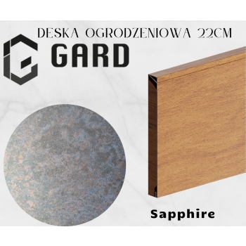 Deska ogrodzeniowa Modern o szerokości 22cm i długości do 300cm kolor Szafir firmy GARD